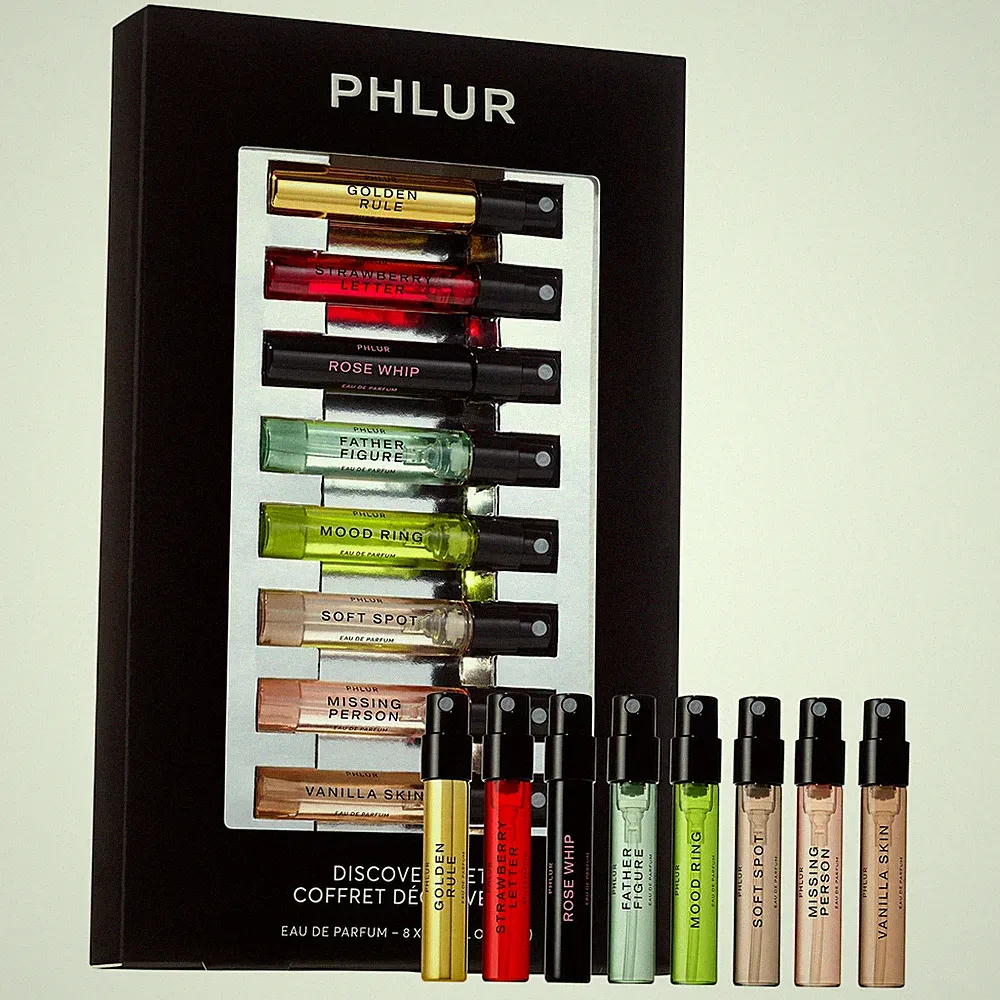 NIB 100%Authentic PHLUR Fragrance Discovery Set,8 x .07 oz/ 2 mL