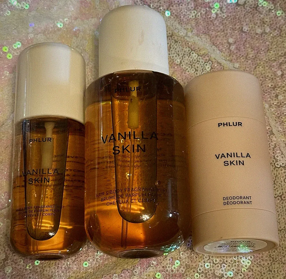 Phlur Vanilla Skin Hair & Body Fragrance Mist - 240mL/8.1oz & 3 Oz & Deodorant